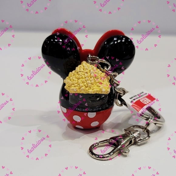 Disney Accessories Disney Minnie Mouse Popcorn Bucket Keychain